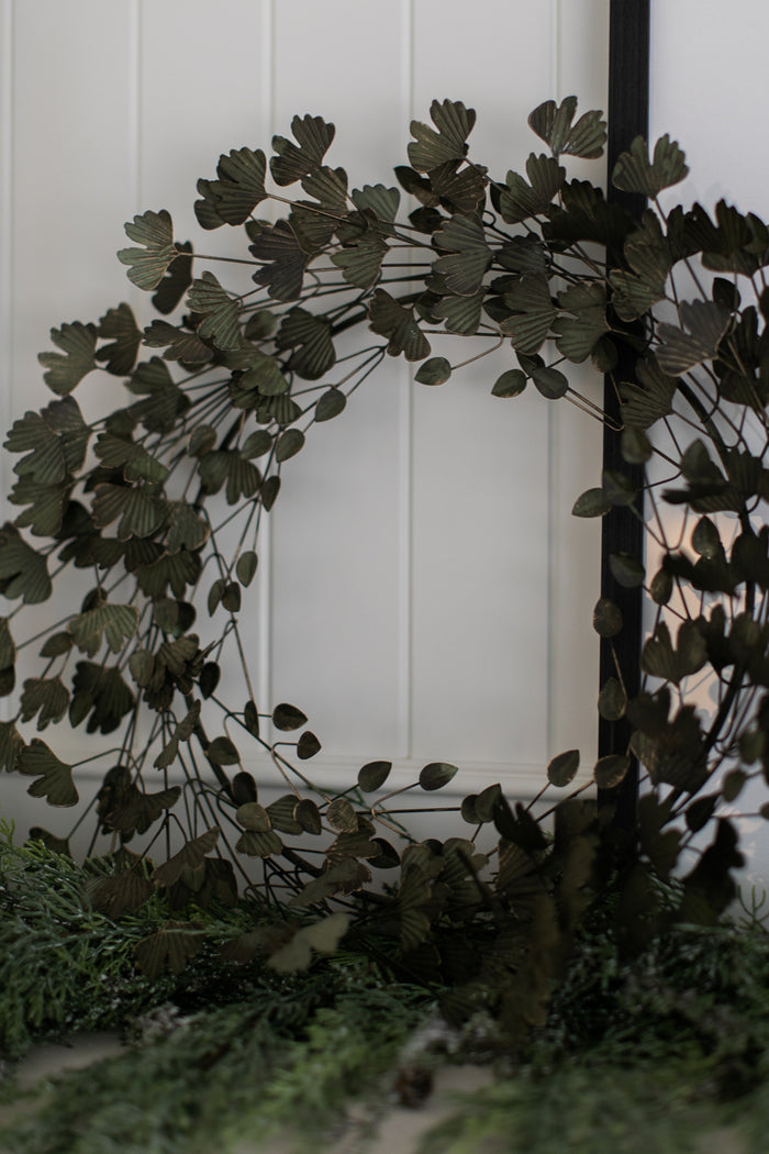 Winterleaf Metal Wreath