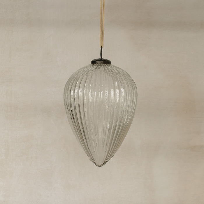Winter Pinecone Glass Ornament