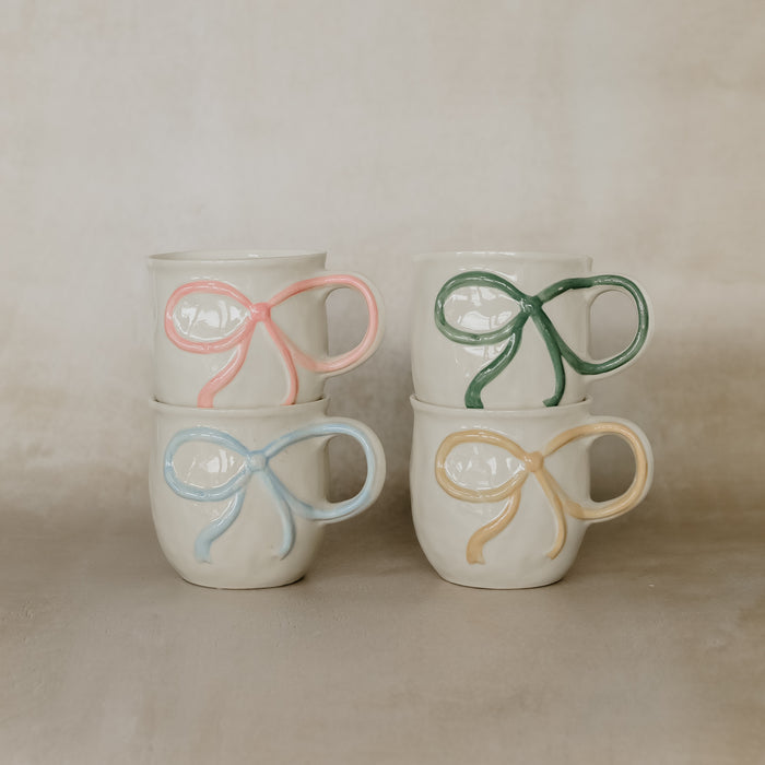 Holiday Ribbon Mugs