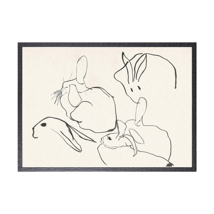 Wild Rabbits Framed Artwork