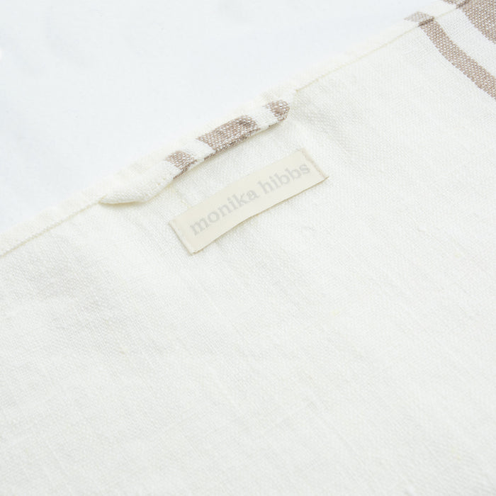 MH Tea Towel - Beige French Stripe