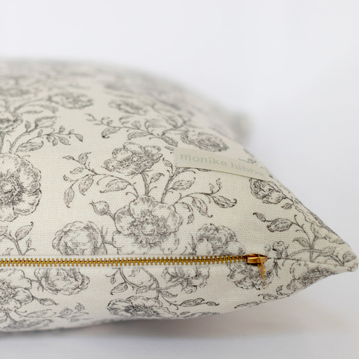 Mabel Lynn Pillow Cover - Charcoal