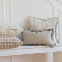 William Check Pillow Cover - Taupe - 22" x 22"