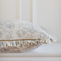 Ruffled Mabel Pillow Cover - French Blue - 22" x 22"