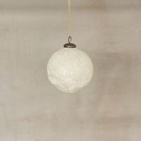 Wintry White Glass Ornament