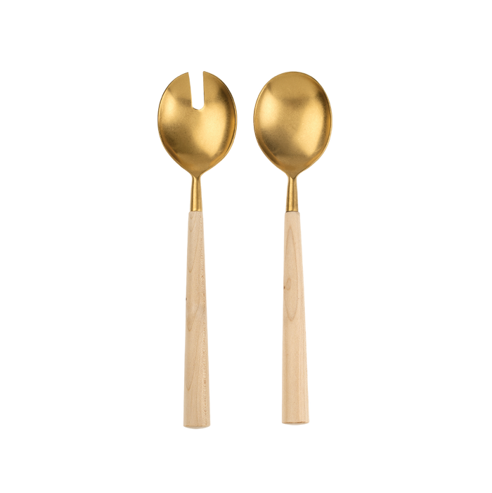 Milton Maple Wood Salad Servers
