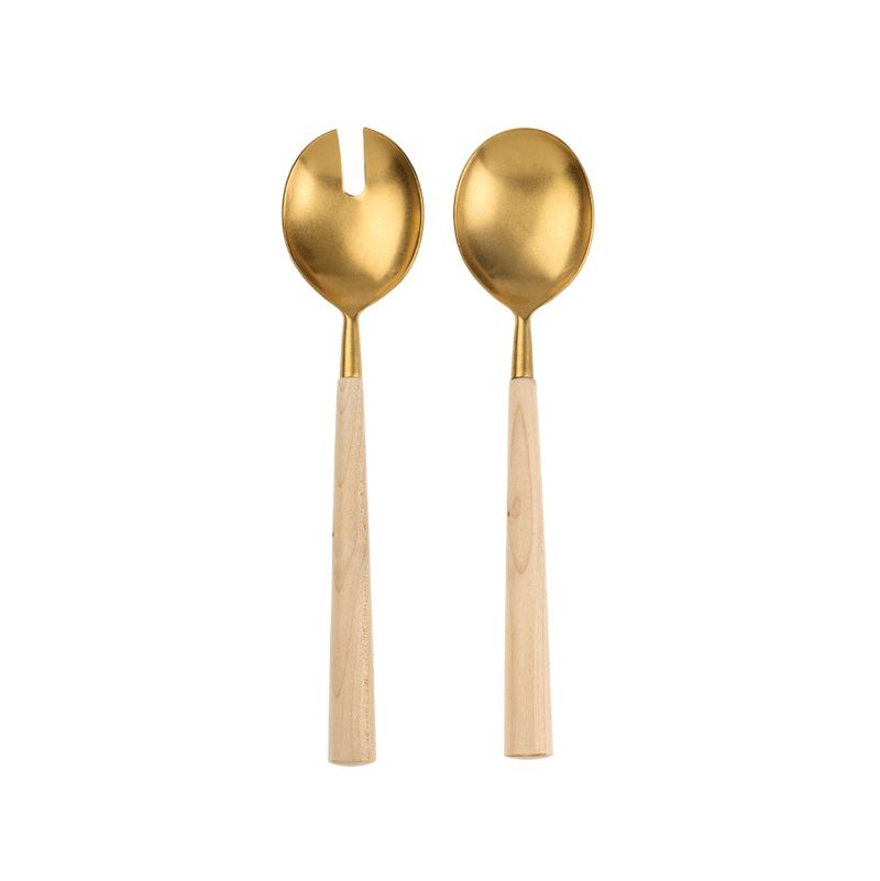 Milton Maple Wood Salad Servers