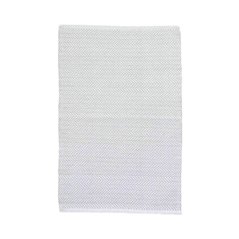 Herringbone Indoor & Outdoor Rug - Pearl Grey