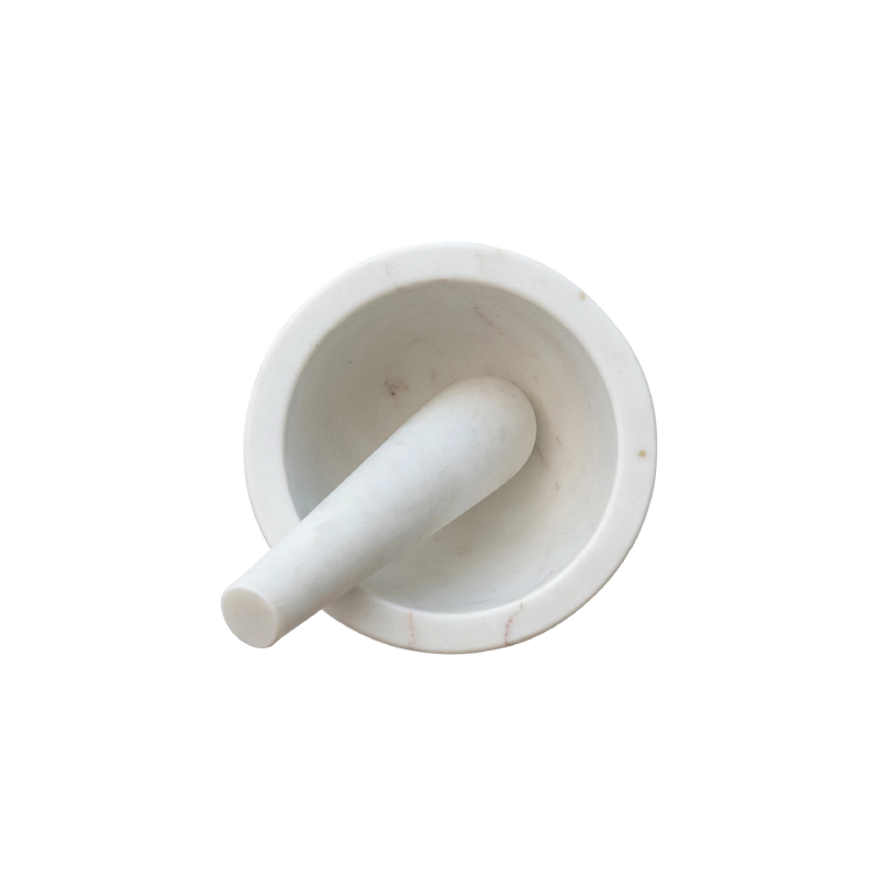 Hugo Marble Mortar & Pestle