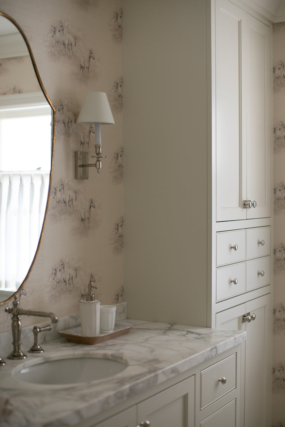 MH Wallpaper - Wild Horses in Grasscloth