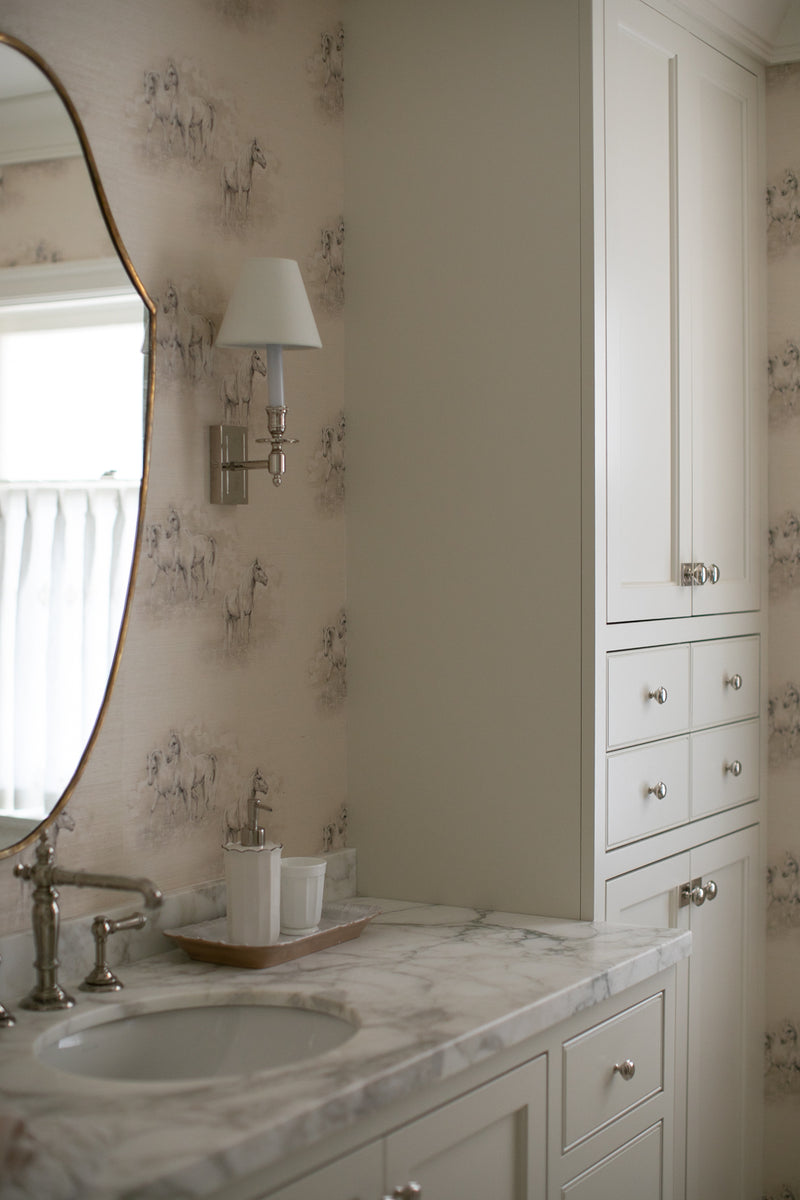 MH Wallpaper - Wild Horses in Grasscloth