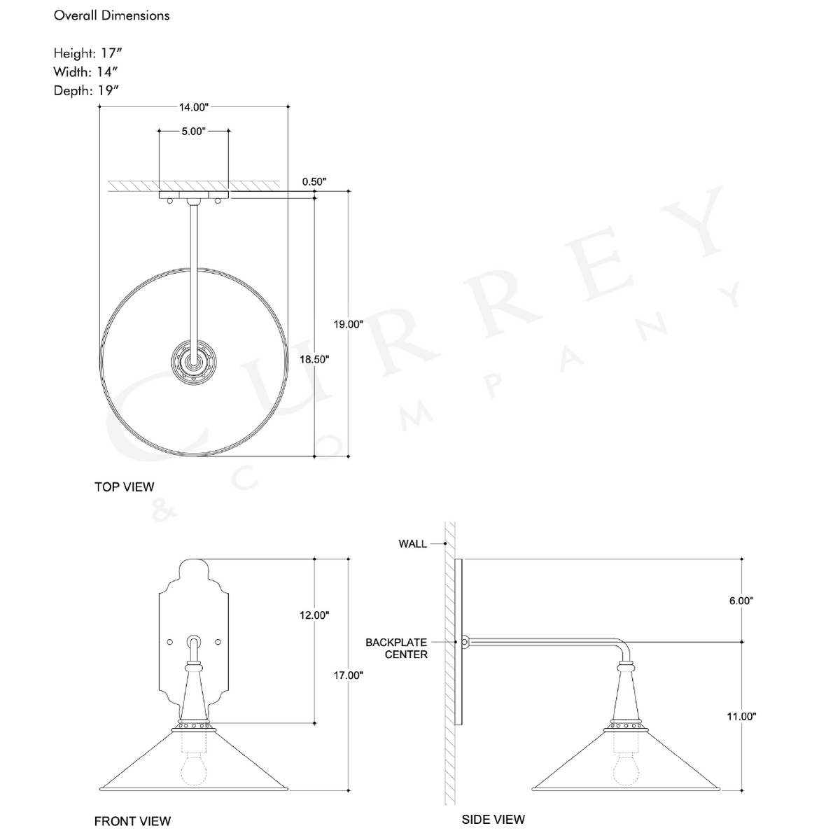 Manuscript Black Wall Sconce