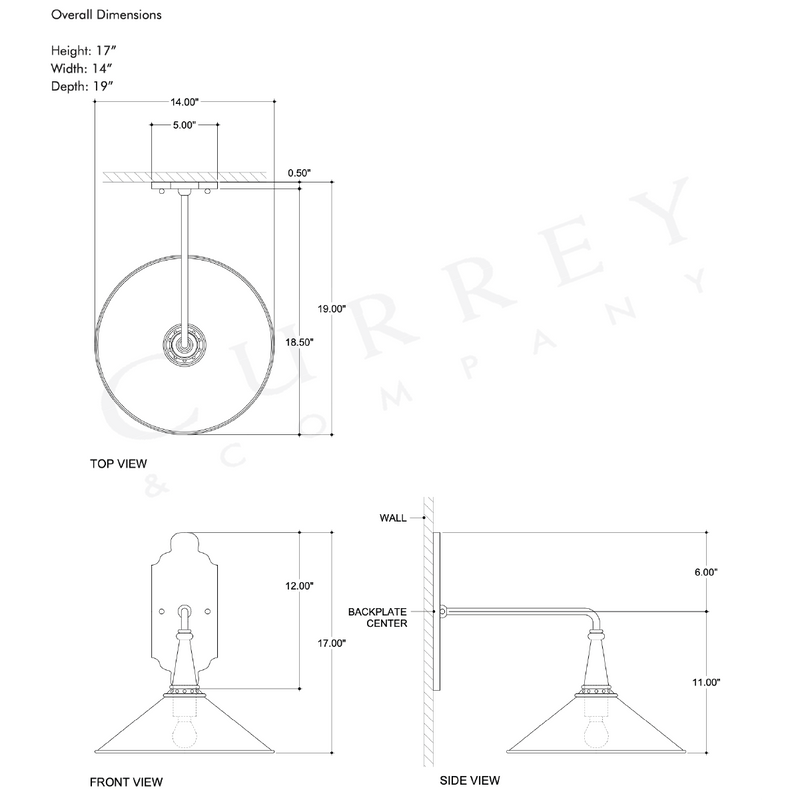 Manuscript Black Wall Sconce