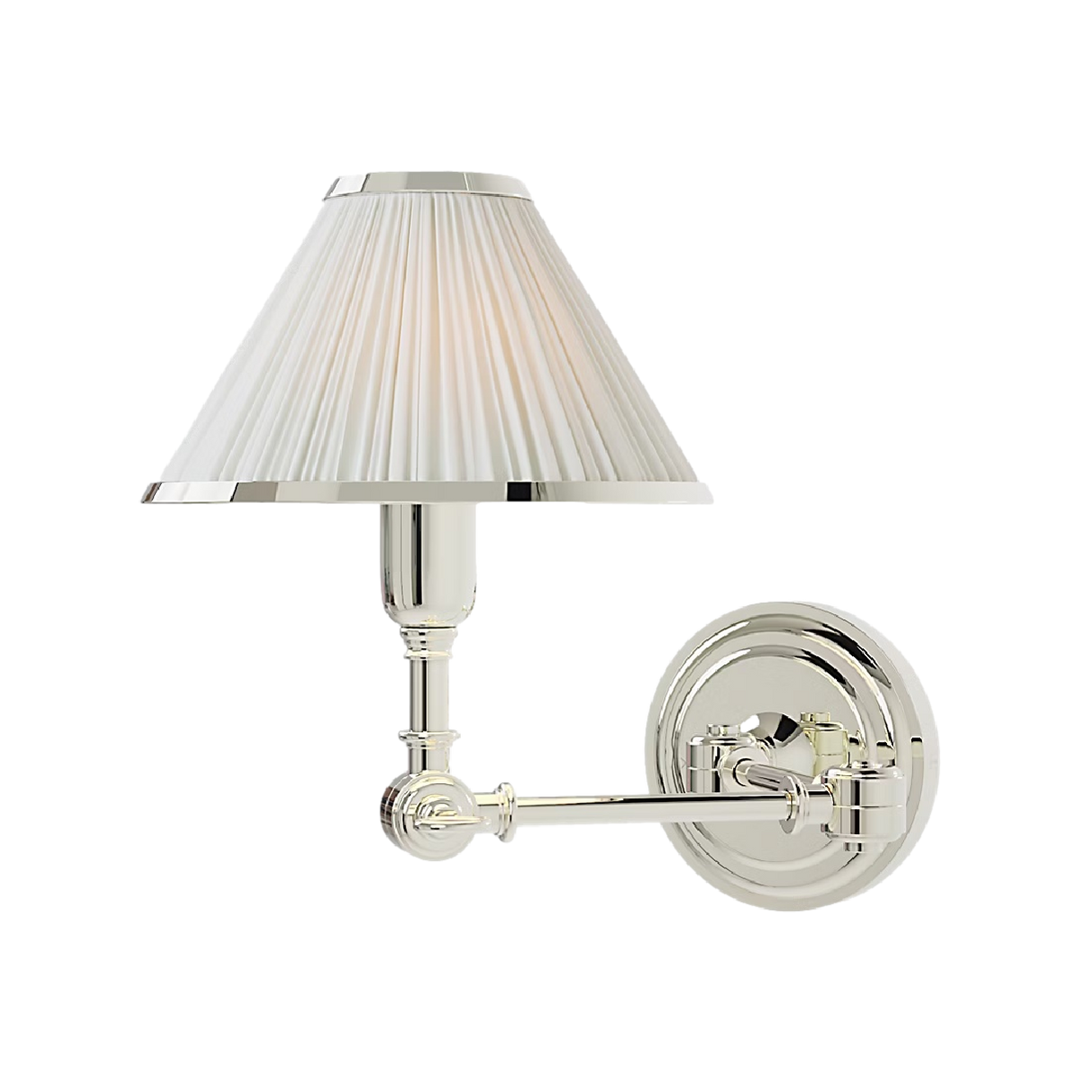Anette Swing Arm Sconce - Silk Shade