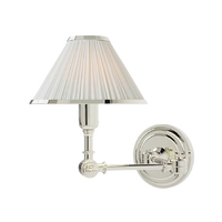 Anette Swing Arm Sconce - Silk Shade
