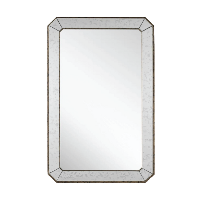 Antiqued Rectangular Mirror