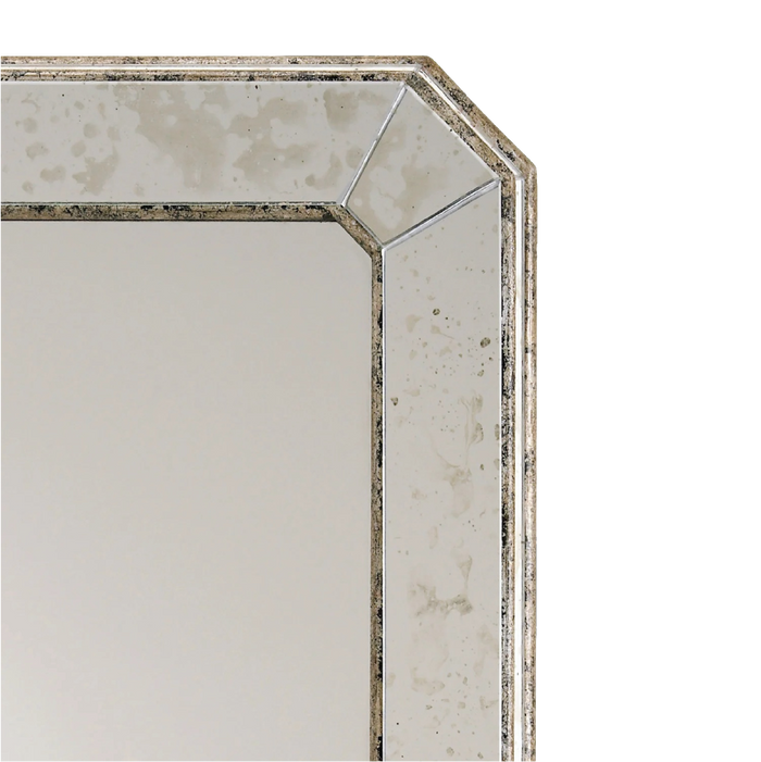 Antiqued Rectangular Mirror