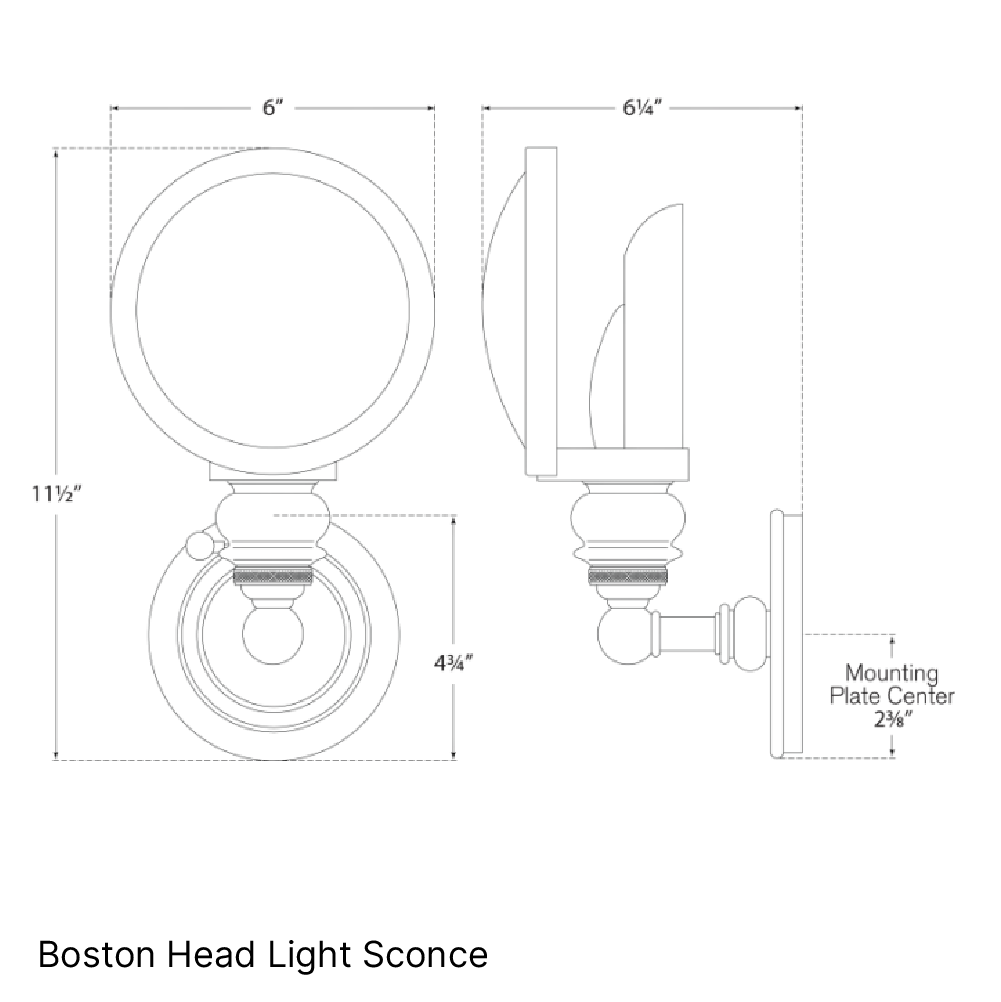 Boston Head Light Sconce
