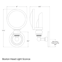 Boston Head Light Sconce