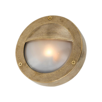 Bellamie Round Brass Outdoor Wall Sconce