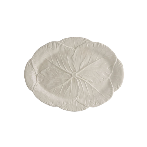 Cabbage Oval Platter - White