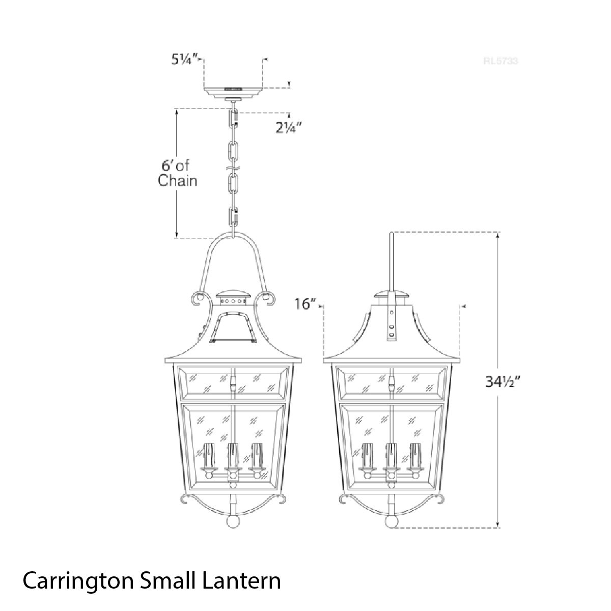 Carrington Small Lantern