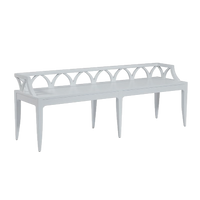Cascade Oak Bench - White