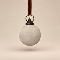 Powdered Silver Glass Ball Ornaments