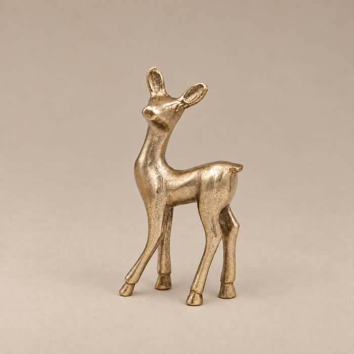 Gilded Gold Deer Statuette