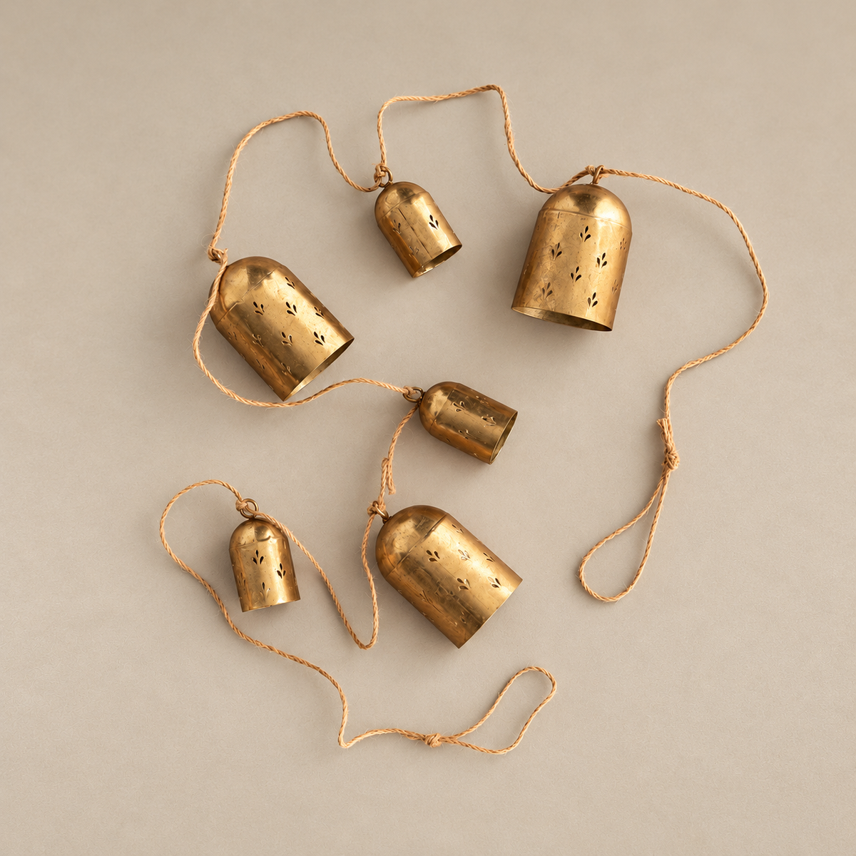 Jolie Brass Bell Garland