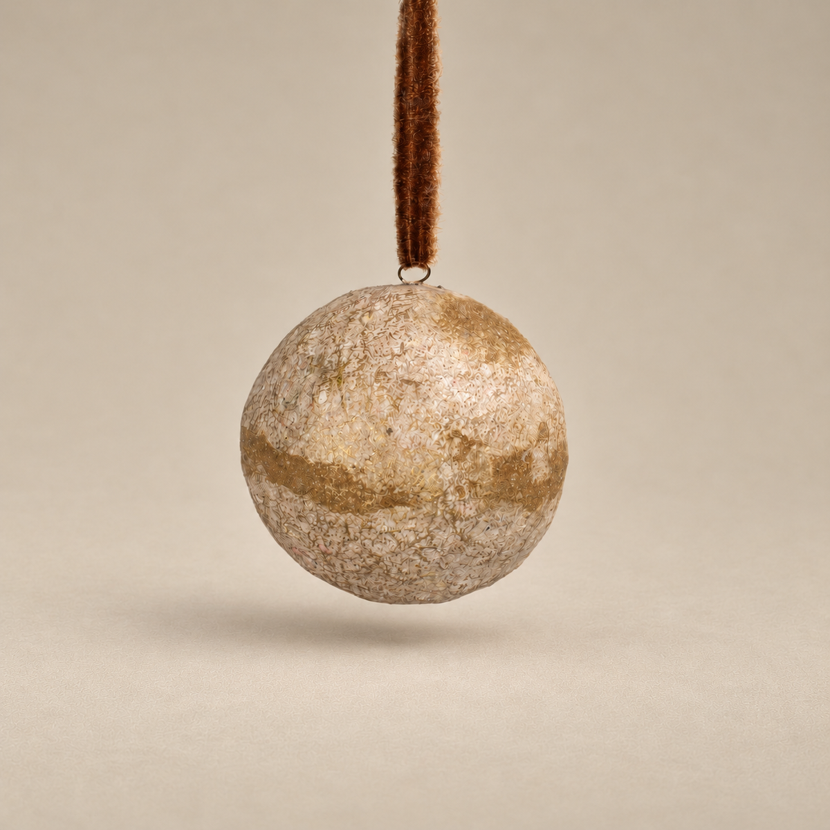 Golden Bauble Paper Maché Ornaments