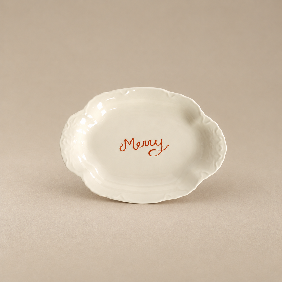 Merry Scalloped Platter