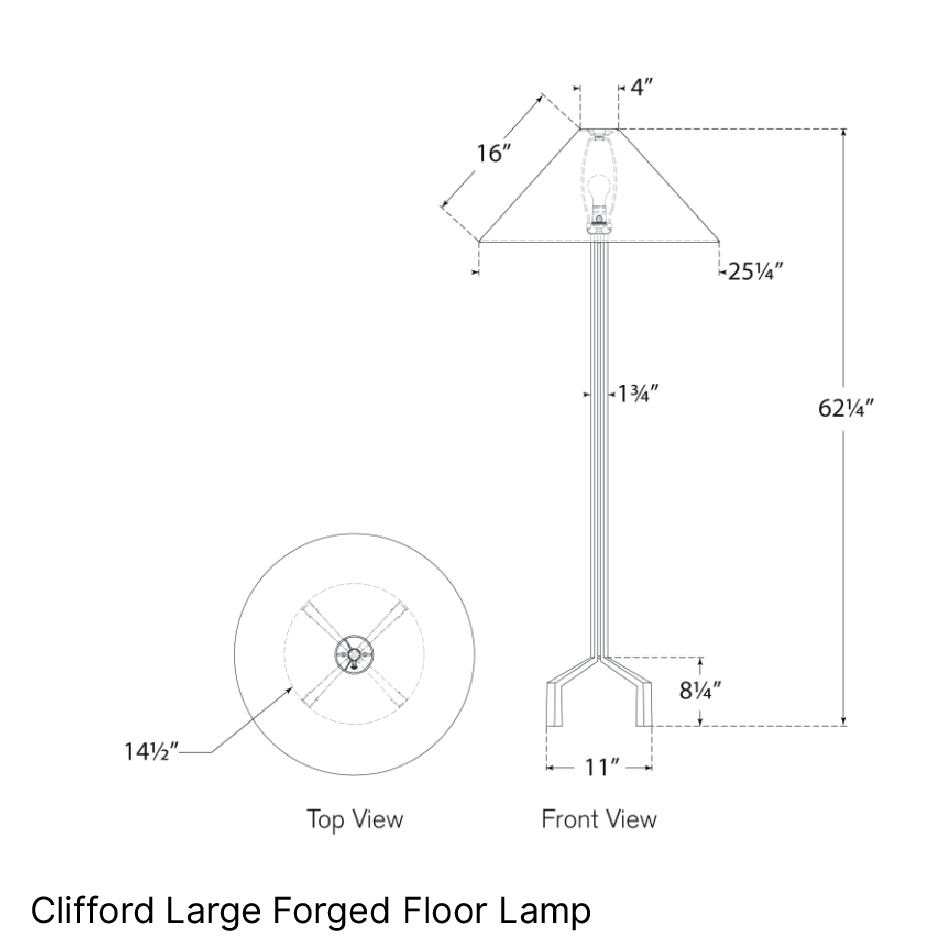 Clifford Large Forged Floor Lamp