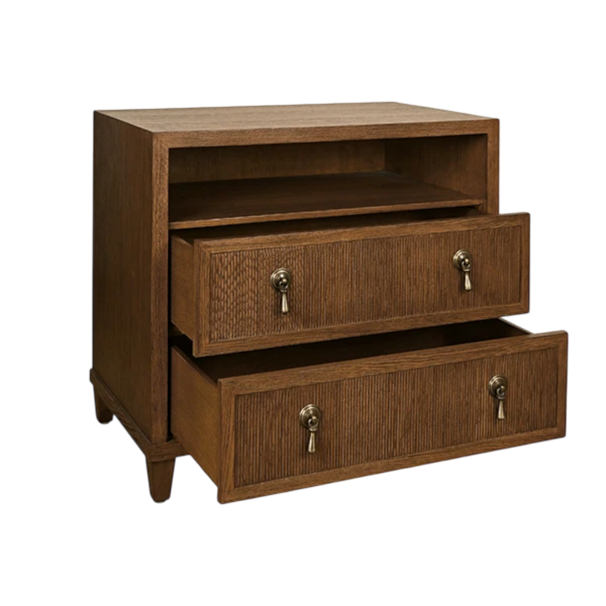 Hugh Double Nightstand - Provincial Brown