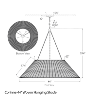 Corinne Extra Large Woven Hanging Shade