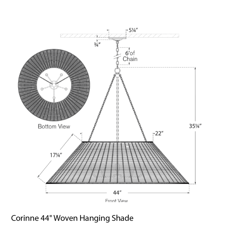 Corinne Extra Large Woven Hanging Shade