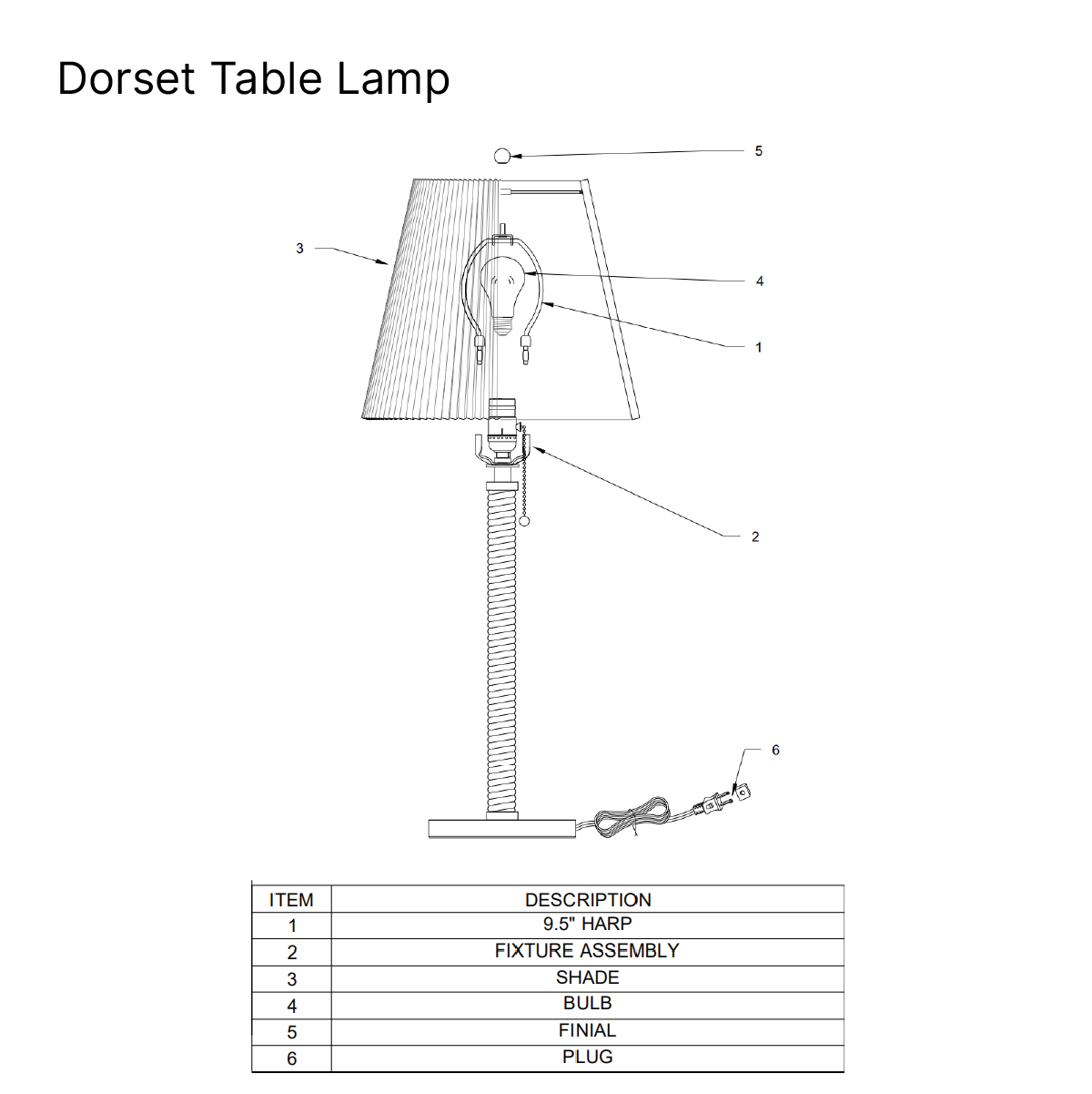 Dorset Table Lamp
