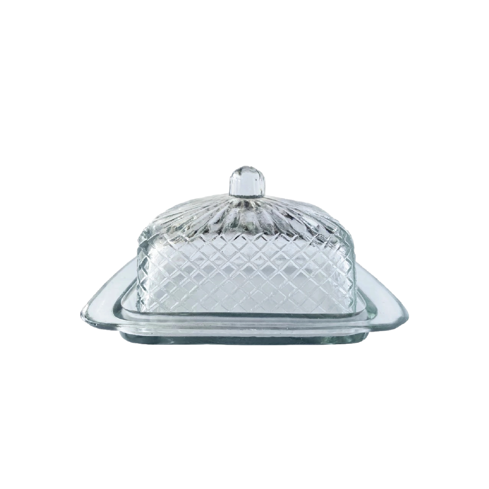 Delphine Glass Butter Dish