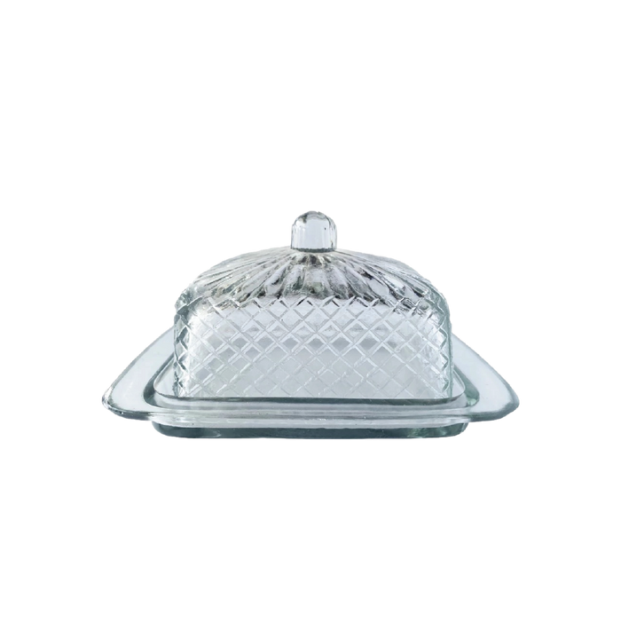 Delphine Glass Butter Dish