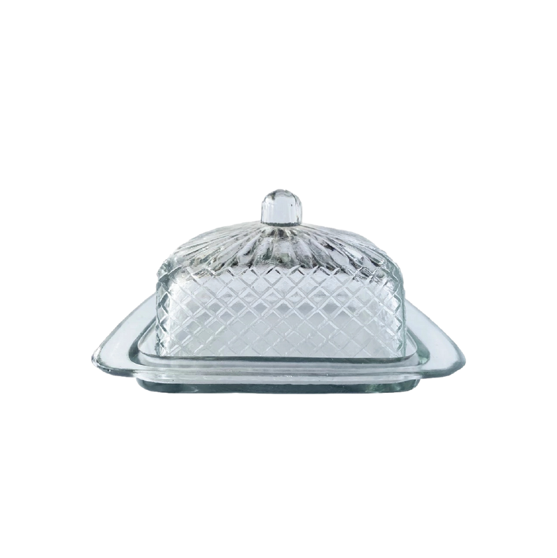 Delphine Glass Butter Dish