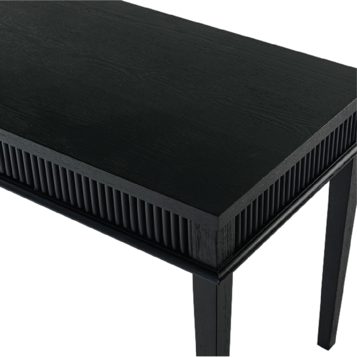 Rylee Reeded Desk - Rich Black