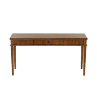 Rylee Reeded Desk - Deep Oak