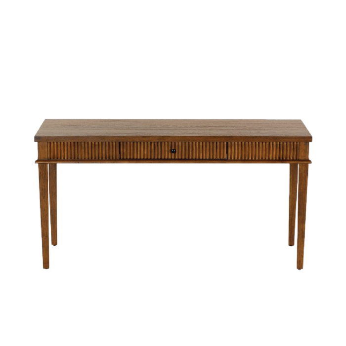 Rylee Reeded Desk - Deep Oak