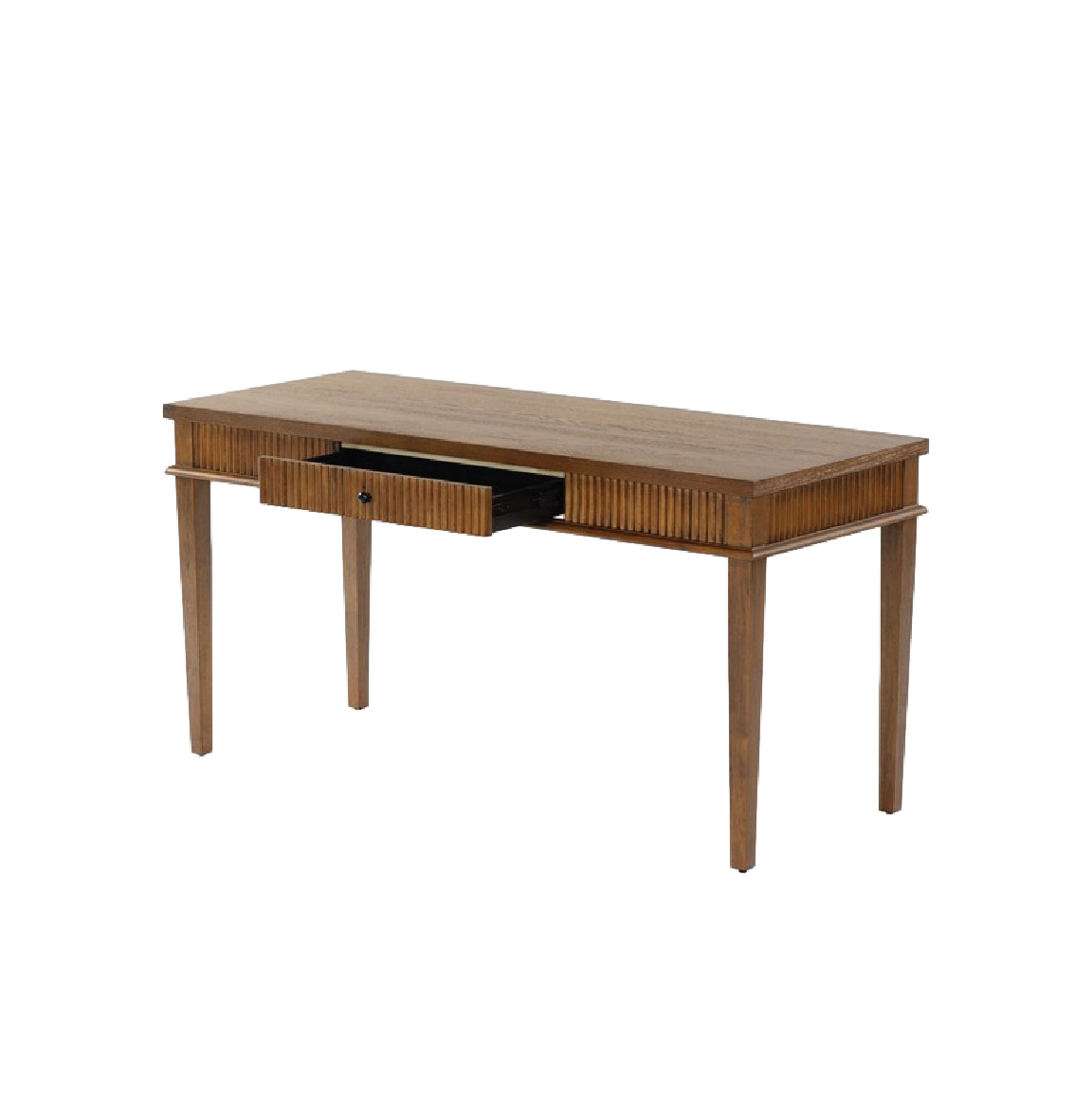 Rylee Reeded Desk - Deep Oak