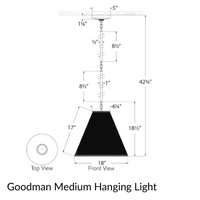 Goodman Hanging Lamp - Linen Shade