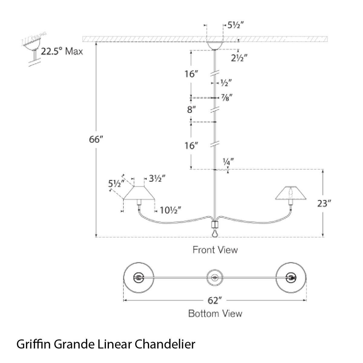 Griffin Grande Linear Chandelier