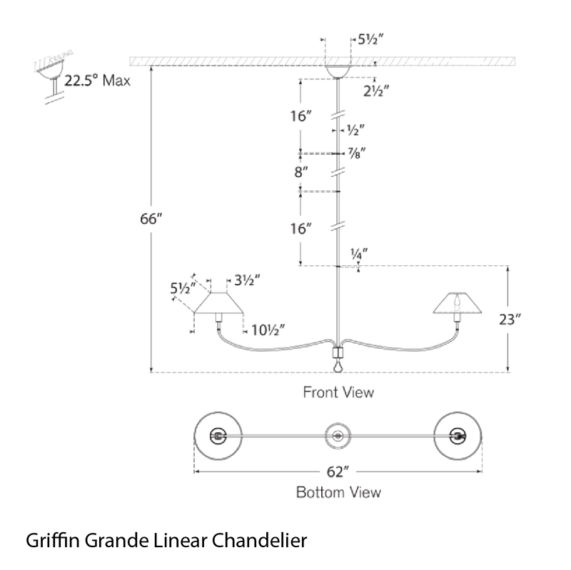 Griffin Grande Linear Chandelier