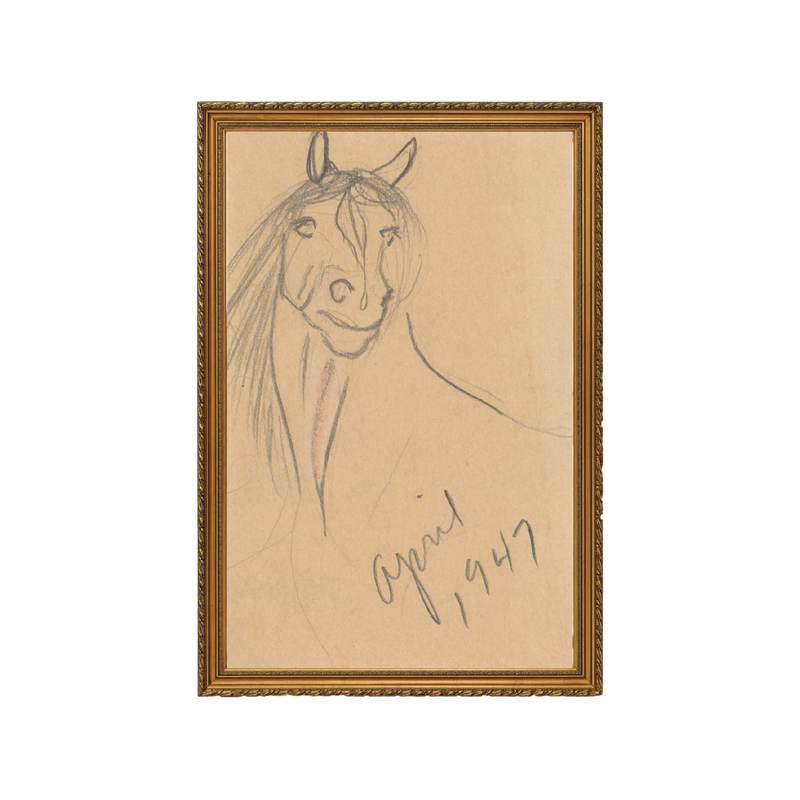 Horse 1947 - Unframed Art Print