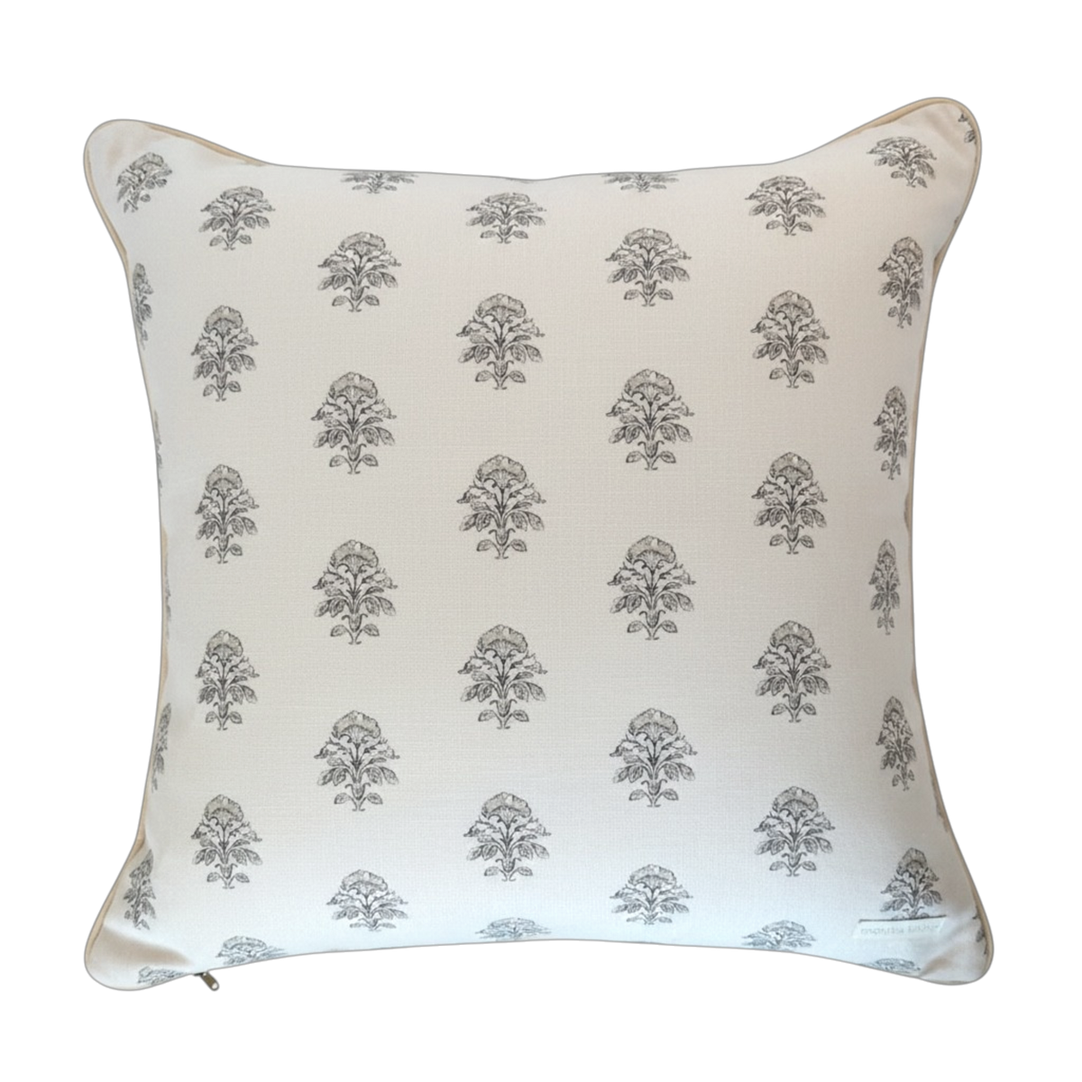Iris Sand Pillow Cover, Piped - 22" x 22"