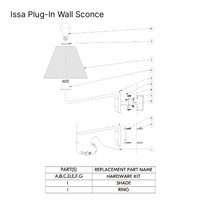Issa Plug-In Wall Sconce